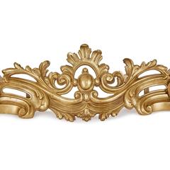 Antique Rococo Style French Gilt Bronze ‘Ormolu’ Gold Fireplace Fender