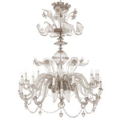 Belle Époque Style Italian Antique Murano Glass Twenty-Two-Light Chandelier 12