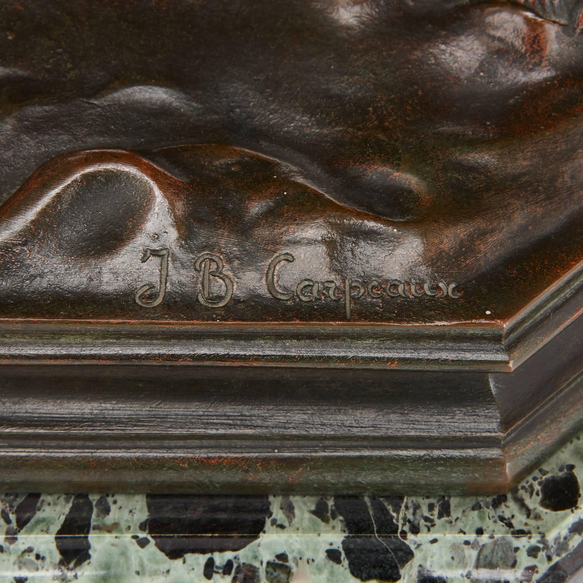 Antique French Escultura de Bronce Patinado de un Joven Pescador de Carpeaux en venta 1