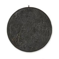 Trois plaques de fer anciennes allemandes coulées dans le style de la Renaissance