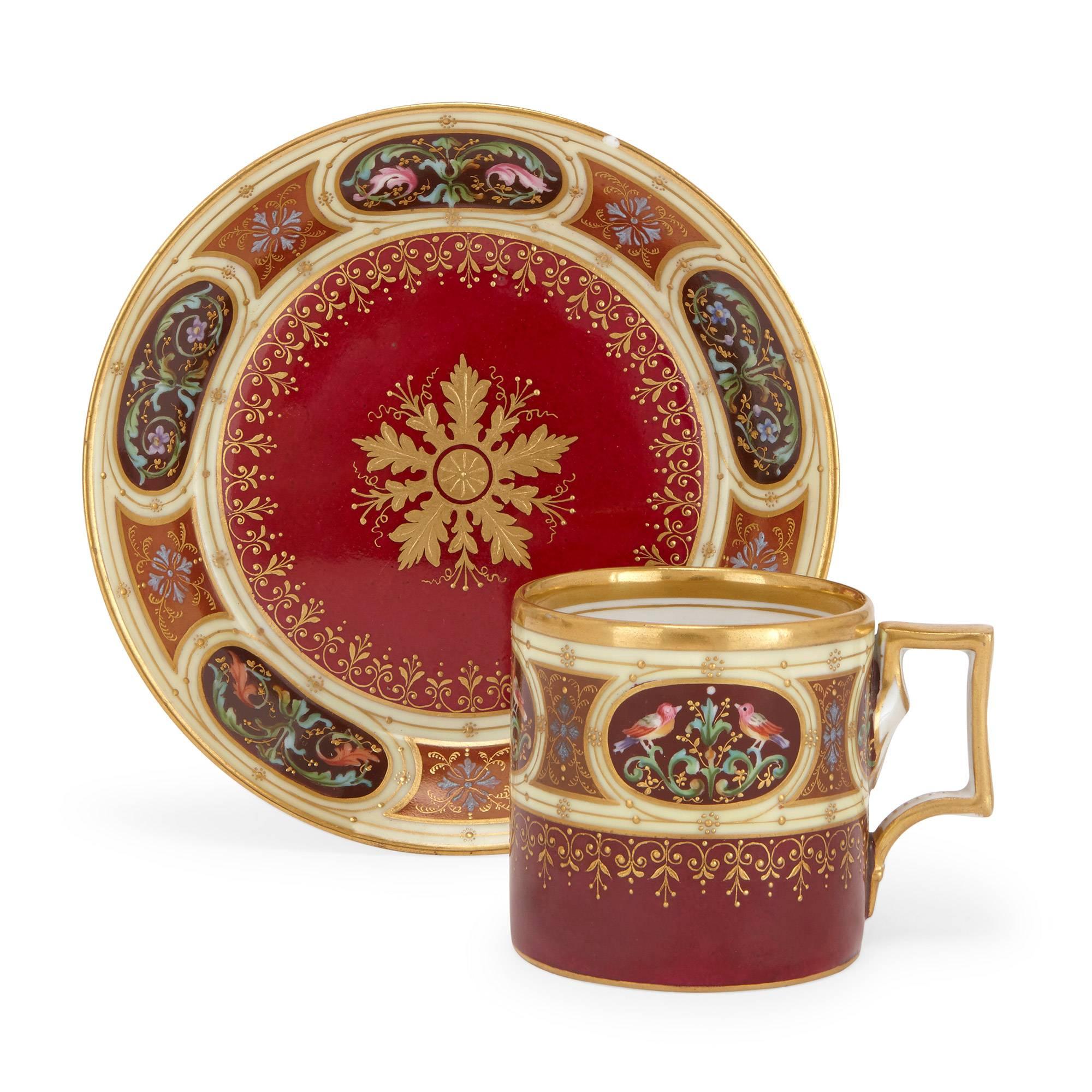 Austrian Antique 25-Piece Royal Vienna Porcelain Service