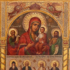 19th Century Oil on Panel Russian Icon