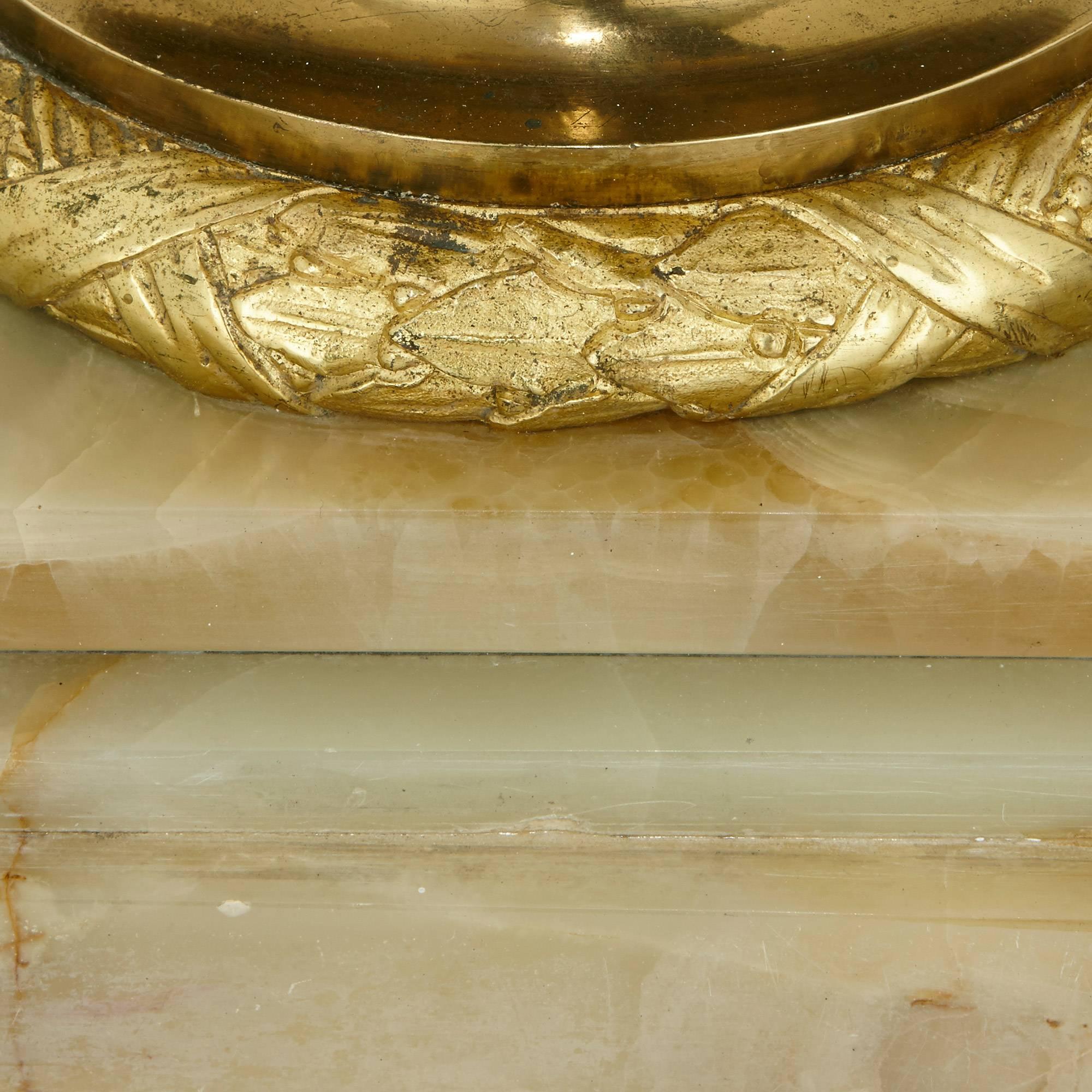 Antique Ormolu-Mounted Onyx Pedestal In Excellent Condition In London, GB
