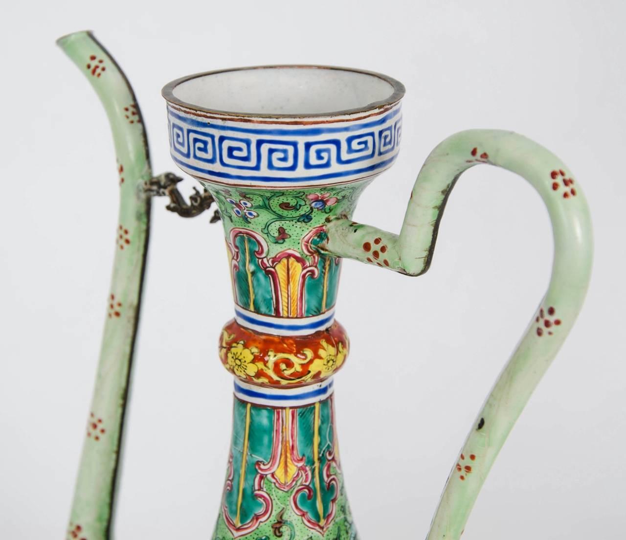 18th Century Chinese Enamel Vases with Persian Style Decorations 2