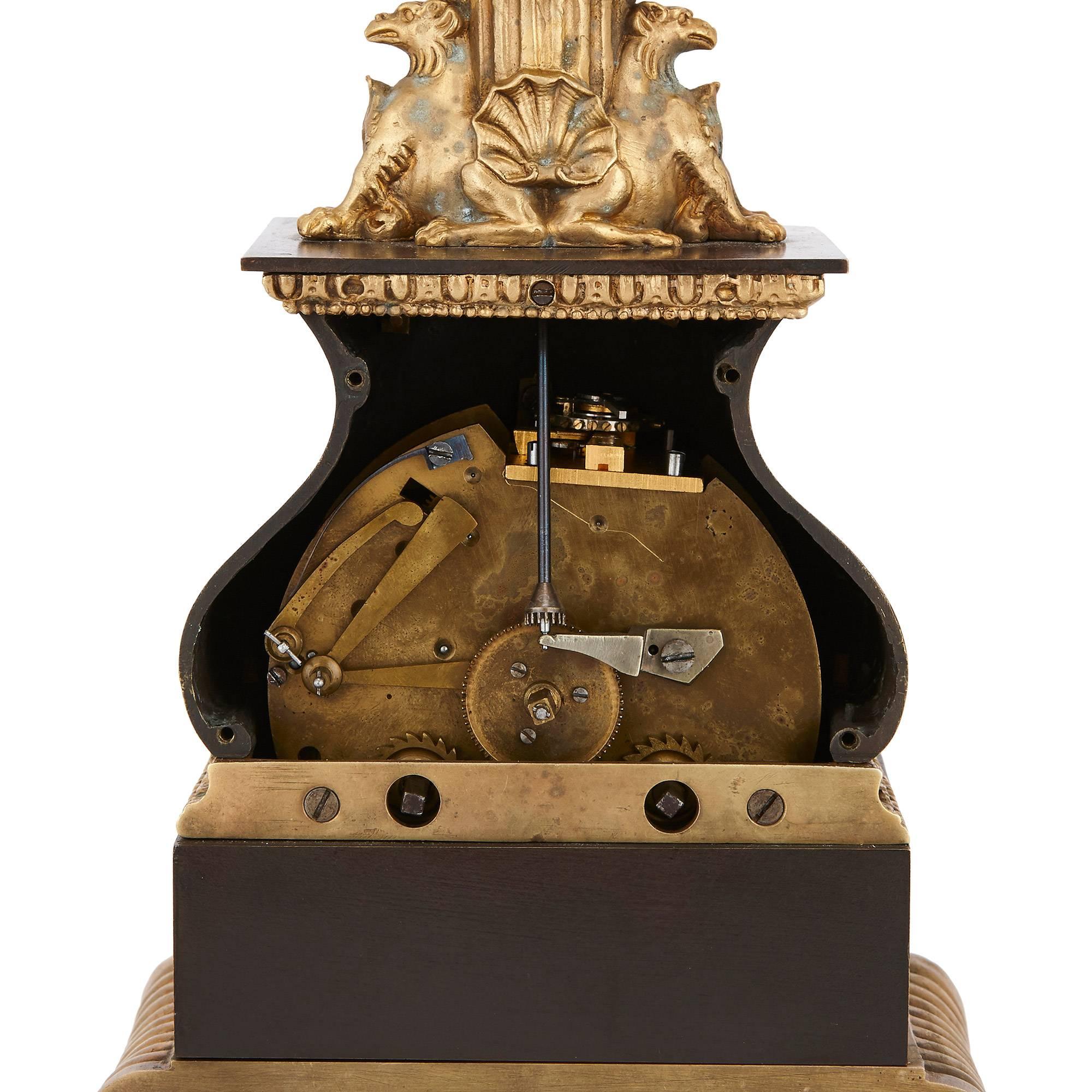 French 19th Century Mystery Clock by Houdin