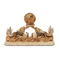 Chinese Bone Carving of Dragons