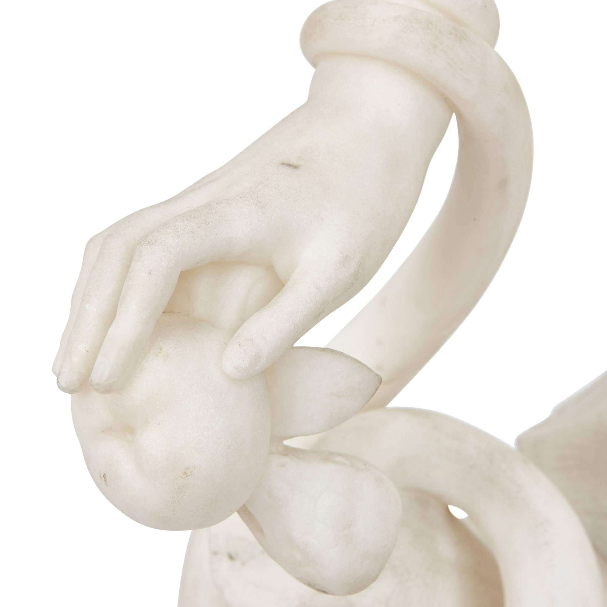 French 'Eve', Biblical Marble Figure by Claude Michaud For Sale