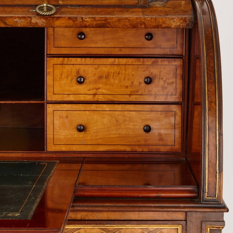 Donald Ross Style Walnut Roll Top Bureau Desk at 1stDibs desks at ross
