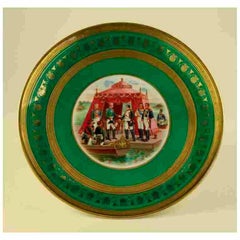 Pair of Antique Napoleonic Gardner Porcelain Plates