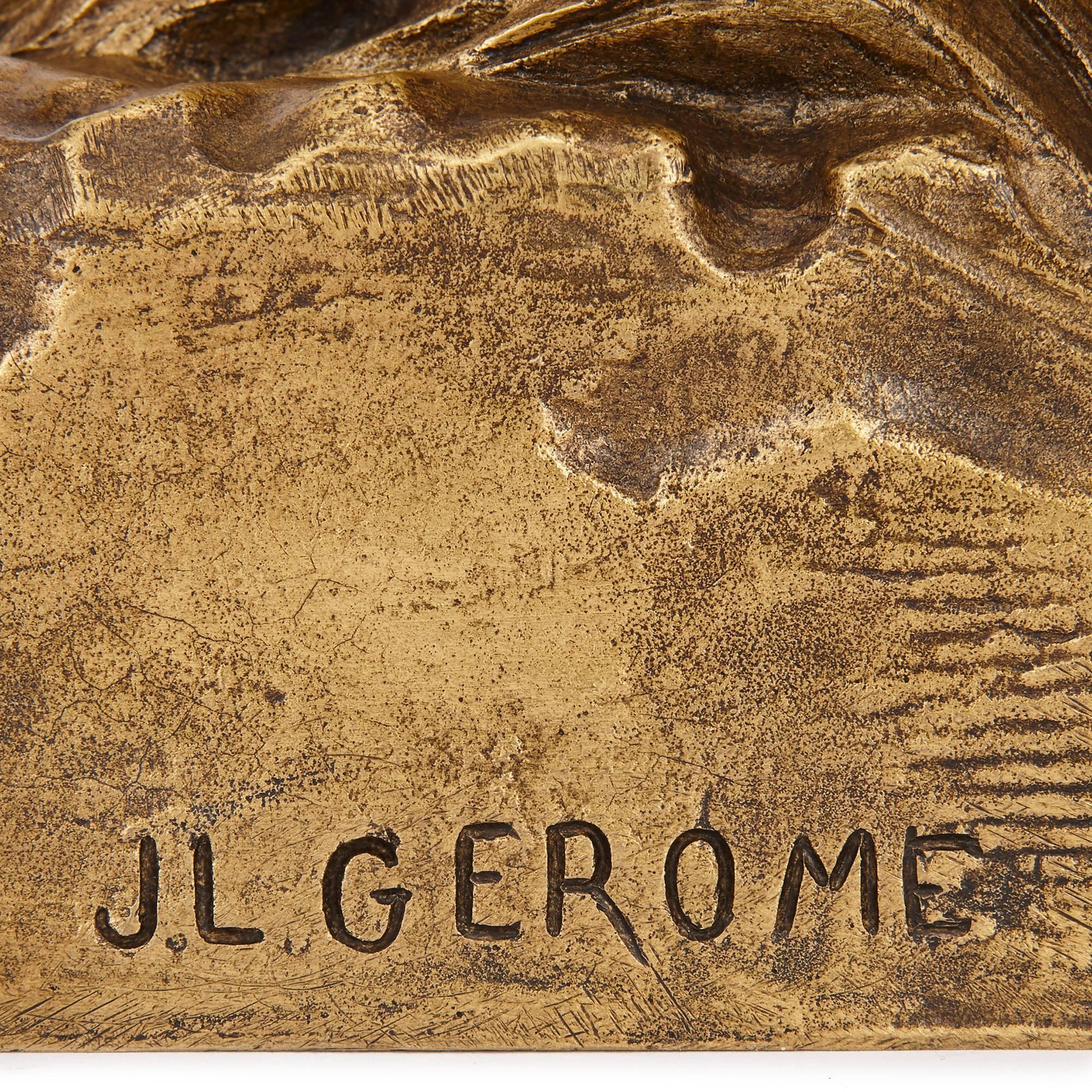 Classical Roman 'Caesar Crossing the Rubicon', Gilt Bronze Group by Jean-Léon Gérôme