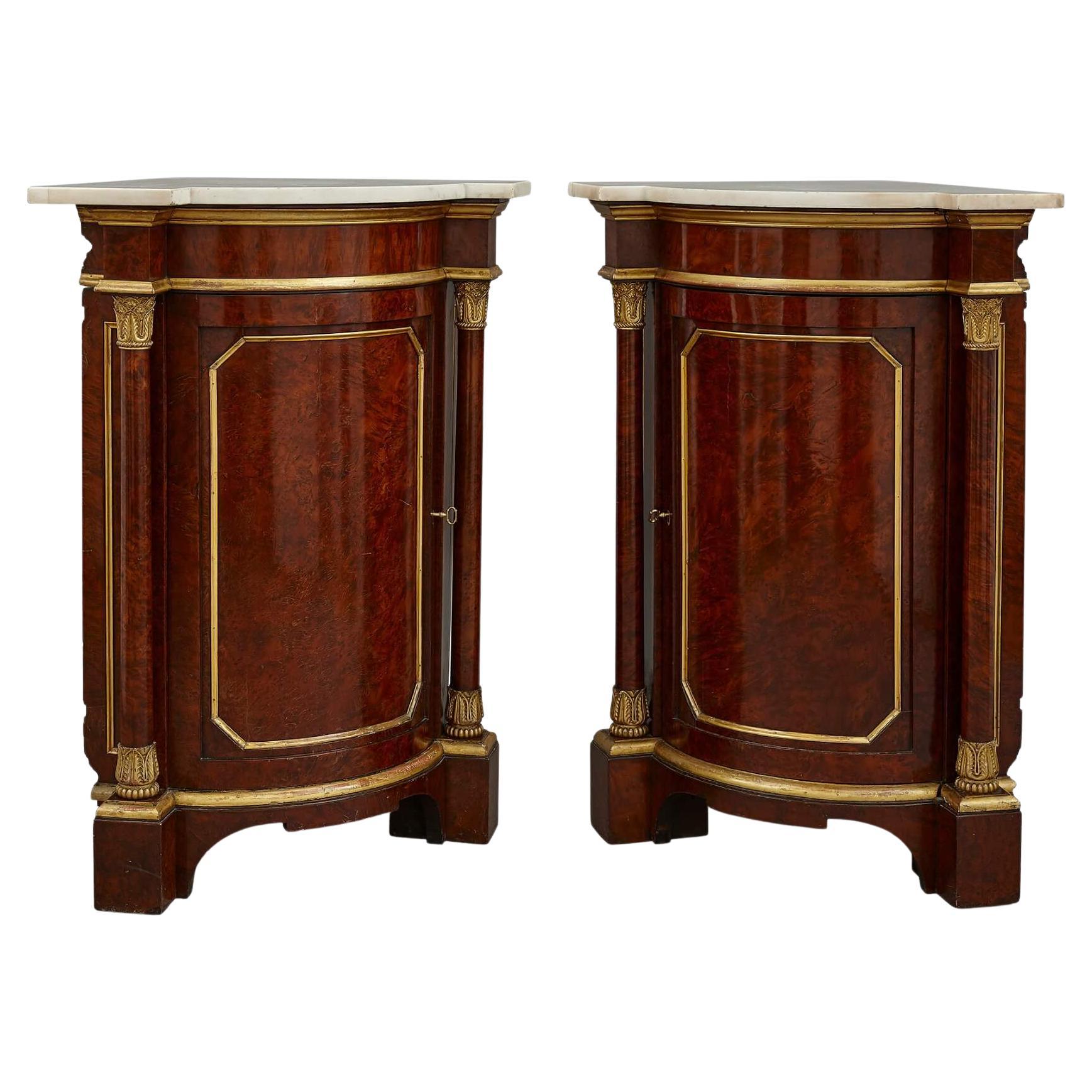 Pair of Victorian Corner Cabinets of Windsor Castle Provenance For Sale