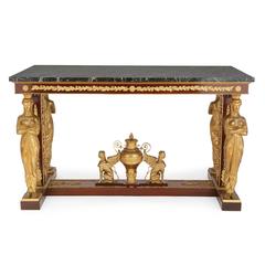 Empire Style Rectangular Ormolu-Mounted Mahogany Centre Table