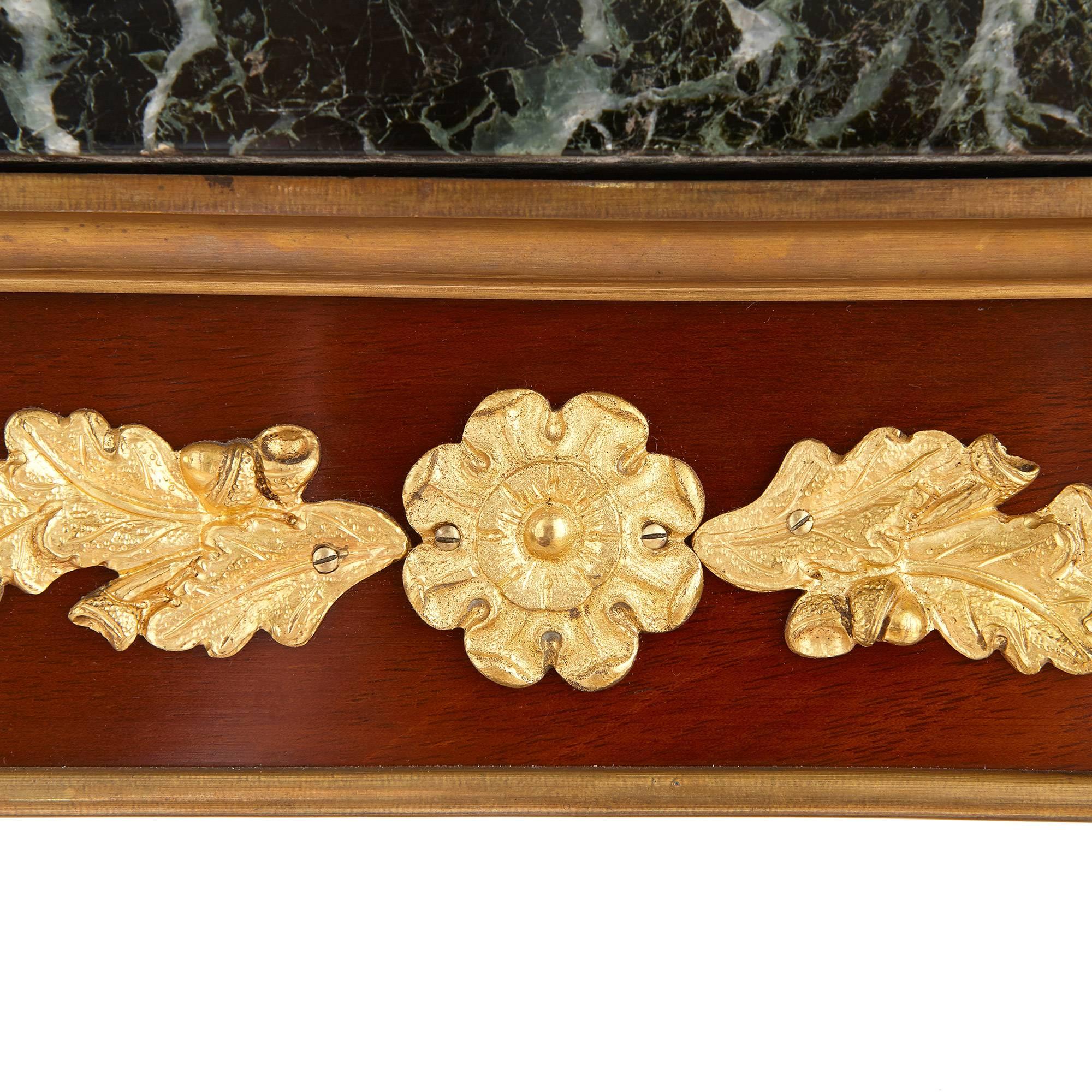 Empire Style Rectangular Ormolu-Mounted Mahogany Centre Table For Sale 1