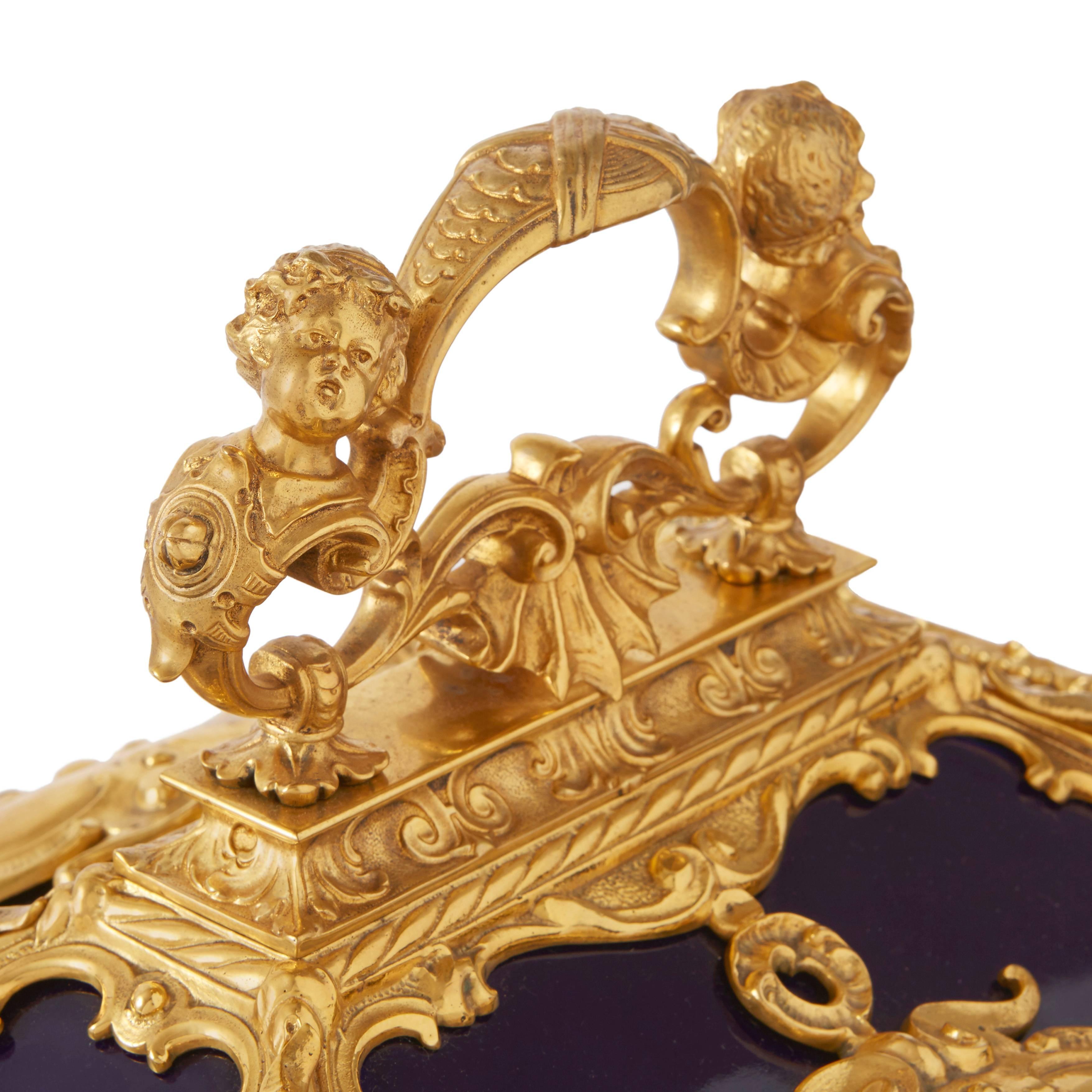 German Louis XVI Style Ormolu-Mounted KPM Porcelain Casket