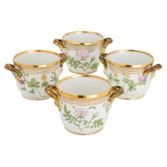 Set of Four Royal Copenhagen Flora Danica Porcelain Cache-Pots