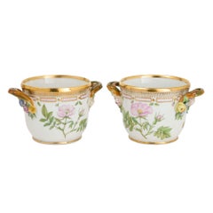 Set of Four Royal Copenhagen Flora Danica Porcelain Cache-Pots