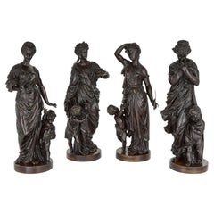 Four Neoclassical Bronze Figures of the Seasons by Étienne A. Stella