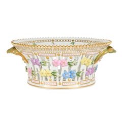 Set of Four Royal Copenhagen Flora Danica Porcelain Baskets
