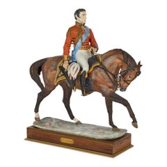 Paire de figurines en porcelaine « Royal Worcester » représentant Wellington et Napoléon