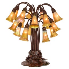 Tiffany Studios Eighteen-Light "Lily" Table Lamp