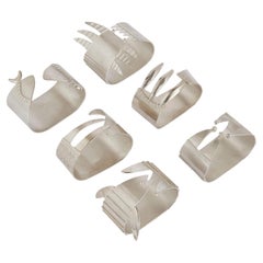 Set of Six Silver Sea Creature Napkin Rings for Liberty & Co.