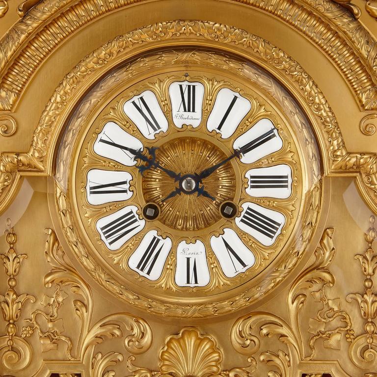 Large French Antique Ormolu Mantel Clock by Ferdinand Barbedienne at 1stDibs french ormolu