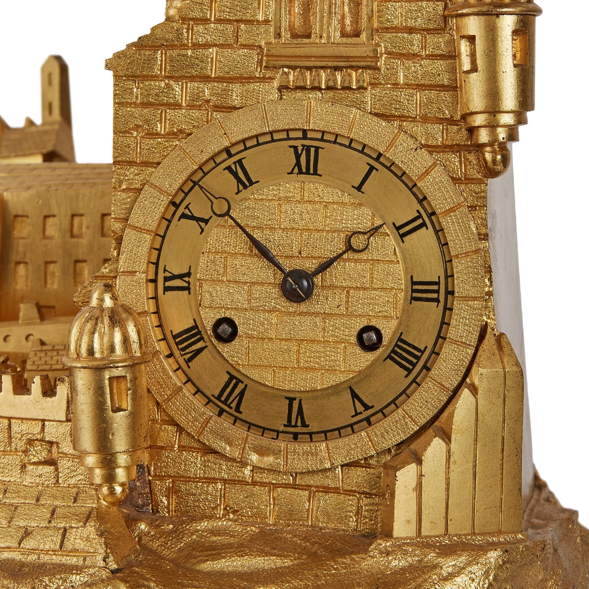 French Antique Ormolu Automaton Clock of the Torre De Belém 2
