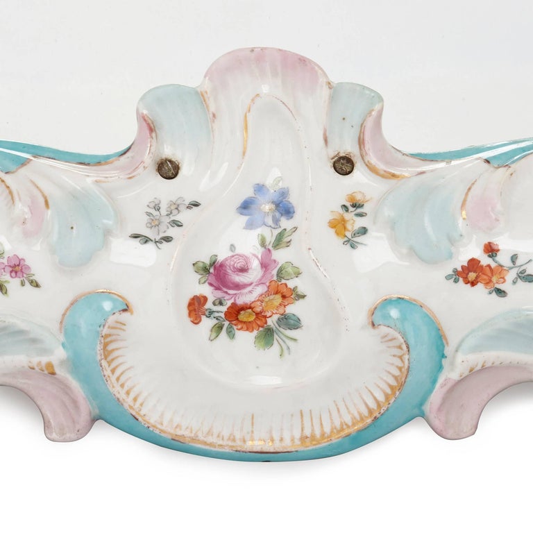 Large Dresden Porcelain Mirror in German Rococo Style at 1stDibs