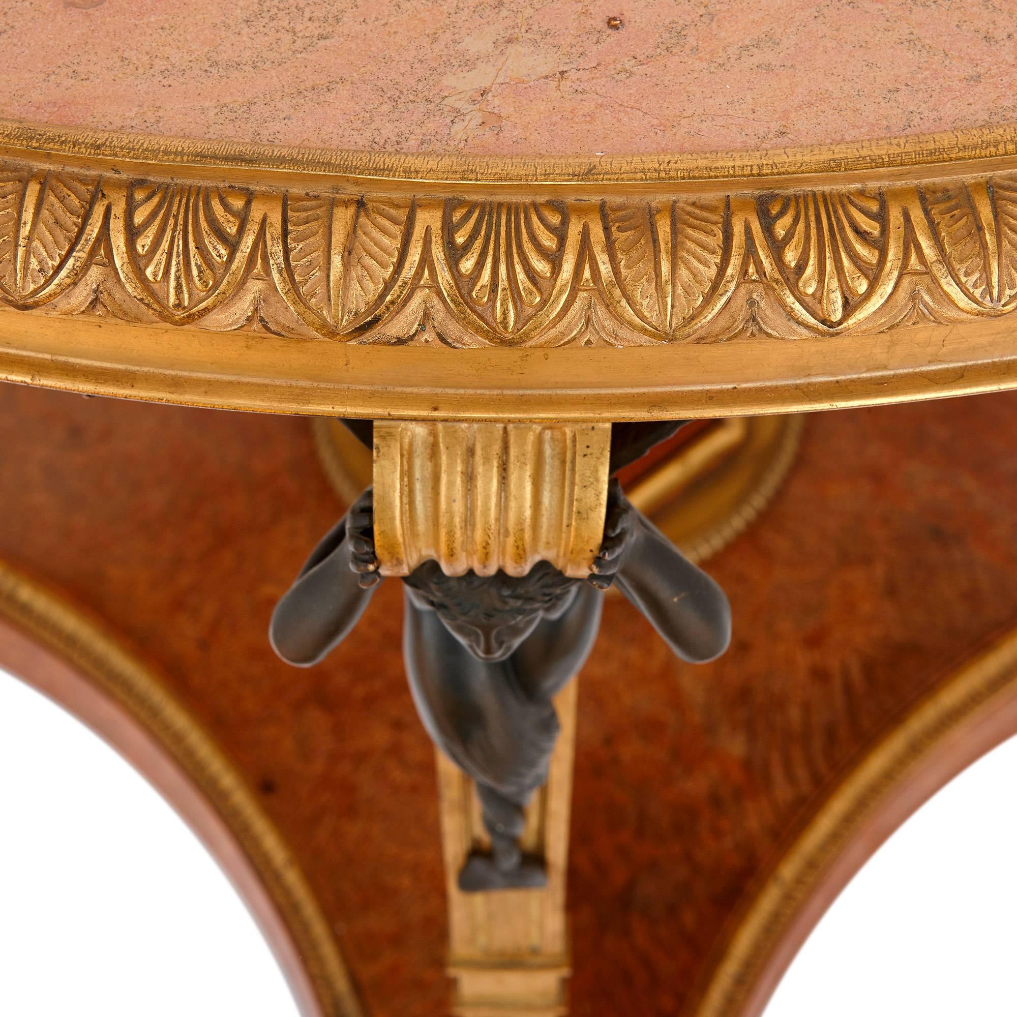 Antique Ormolu Mounted Centre Table by Zwiener Jansen Successeur In Good Condition For Sale In London, GB