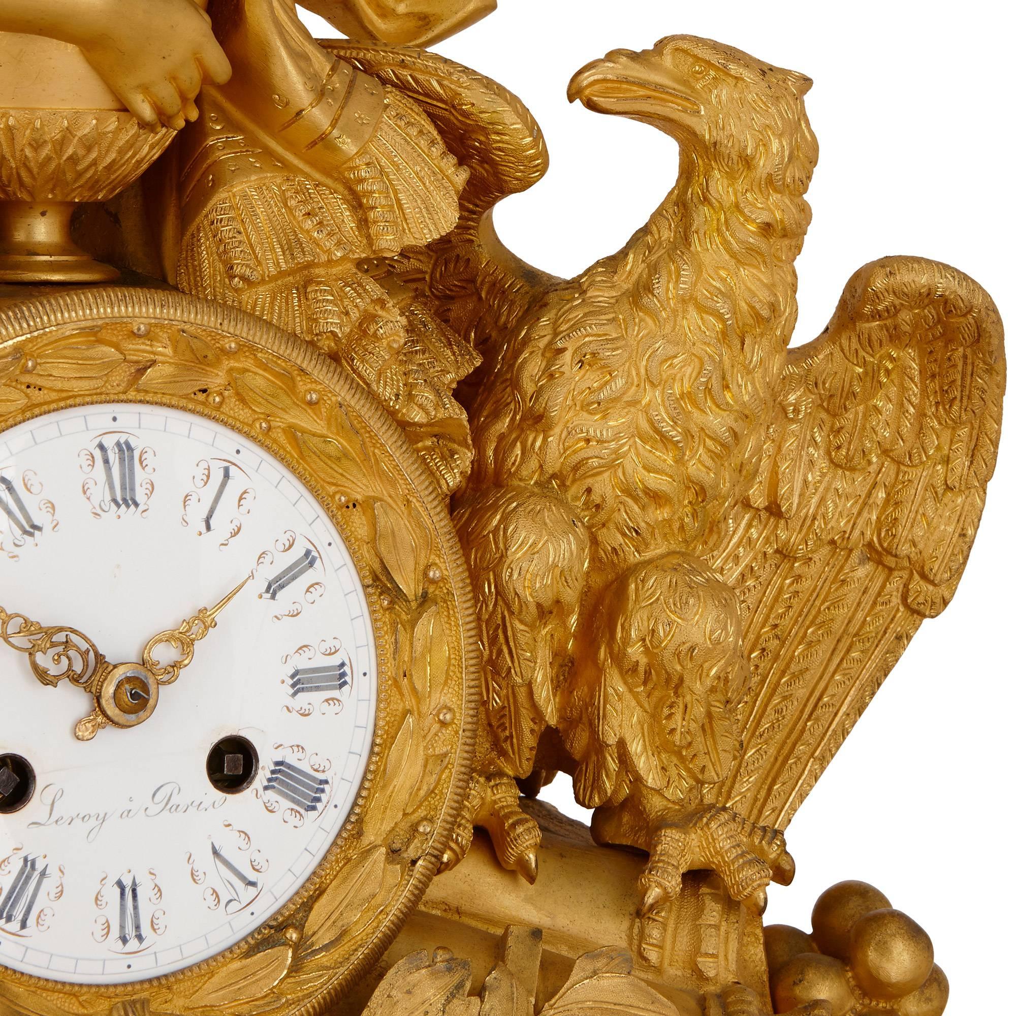 antique gold mantel clock