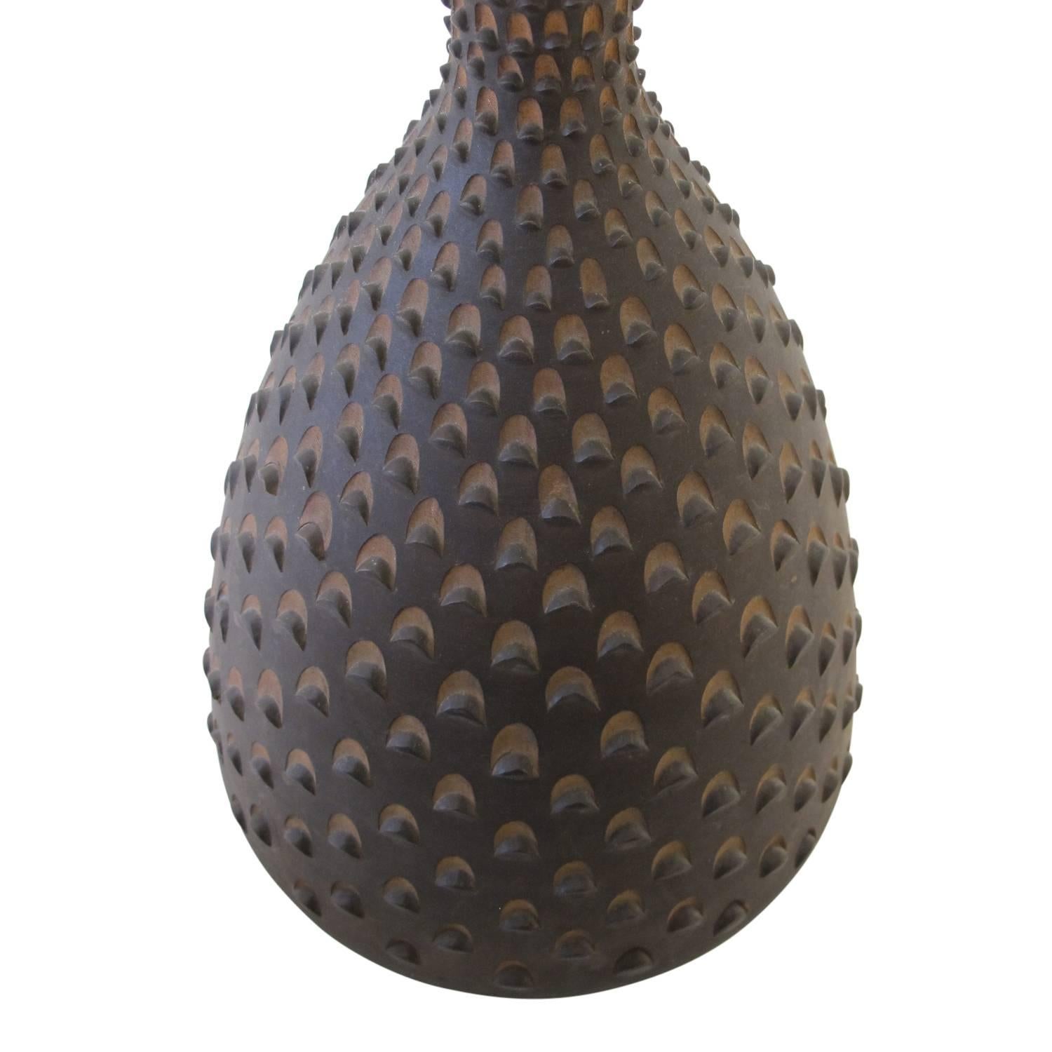 Glazed Zaccagnini Raymor Ceramic Vase Pinecone Italian 1950's