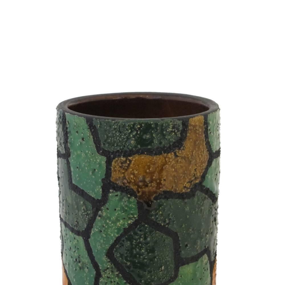 Raymor Ceramic Vase, Italy, Signed 1960s In Excellent Condition In New York, NY