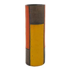Aldo Londi Bitossi Raymor Ceramic Vase Mondrian Signed 1960s, Italy 10