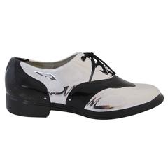 Rosenthal Netter Porcelain Ceramic Shoe Silver Black Signed, Taiwan, 1970s
