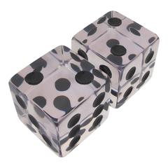 Lucite Dice Bookends, USA, 1970s