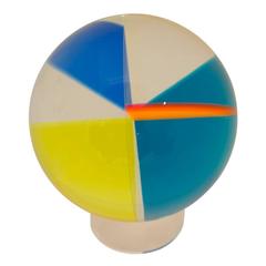 Vasa Cast Acrylic Sphere Signed USA, 1990s
