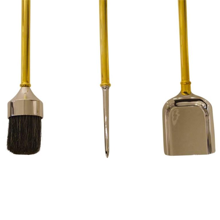 Gucci Horsebit Fireplace Tools Brass Chrome Signed, Italy ...