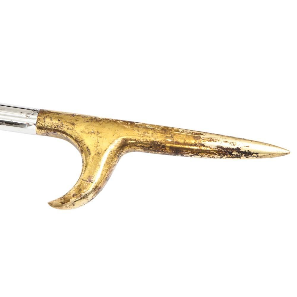 Steel Danny Alessandro Fireplace Tools, Brass and Chrome, Ring Handle