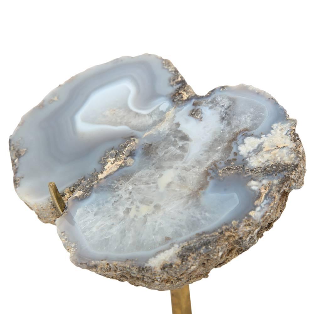 Arthur Court Geode, Agate and Brass, Signed In Good Condition For Sale In New York, NY