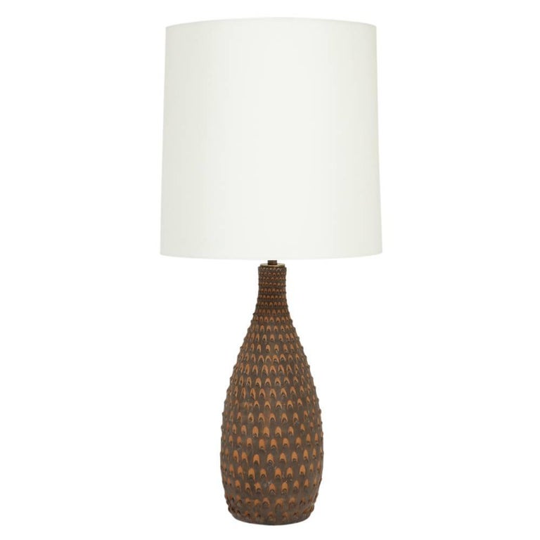 Italian Ceramic Table Lamp For At 1stdibs Raymor Ceramic Pinecone Table Lamp Brown Signed Italy 1950s