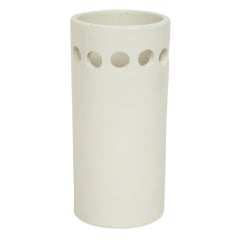 Bitossi for Rosenthal Netter Vase, Ceramic, White, Perforated, Signed