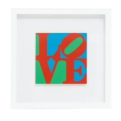 Robert Indiana Love Screenprint MOMA Pop Art Red Green Blue USA, 1960s