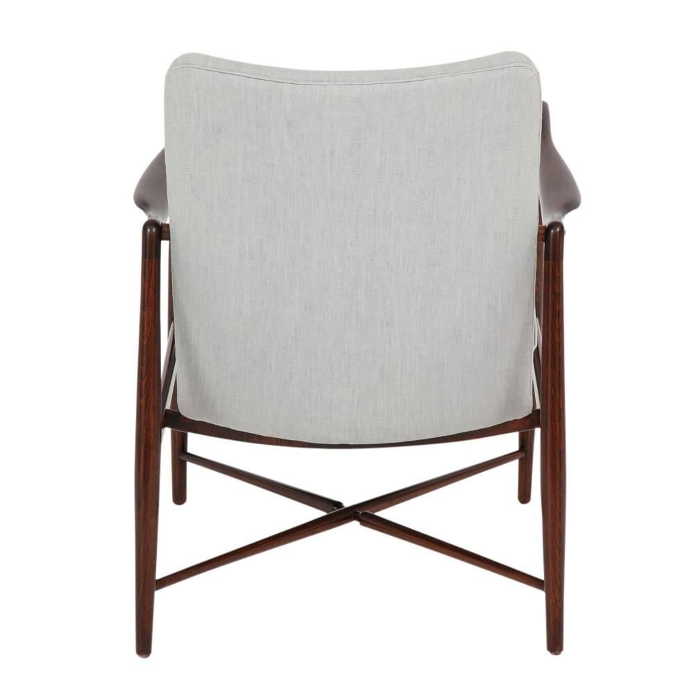 Finn Juhl BO-59 Beechwood Lounge Chair for Bovirke, Signed Denmark 1950's In Excellent Condition In New York, NY