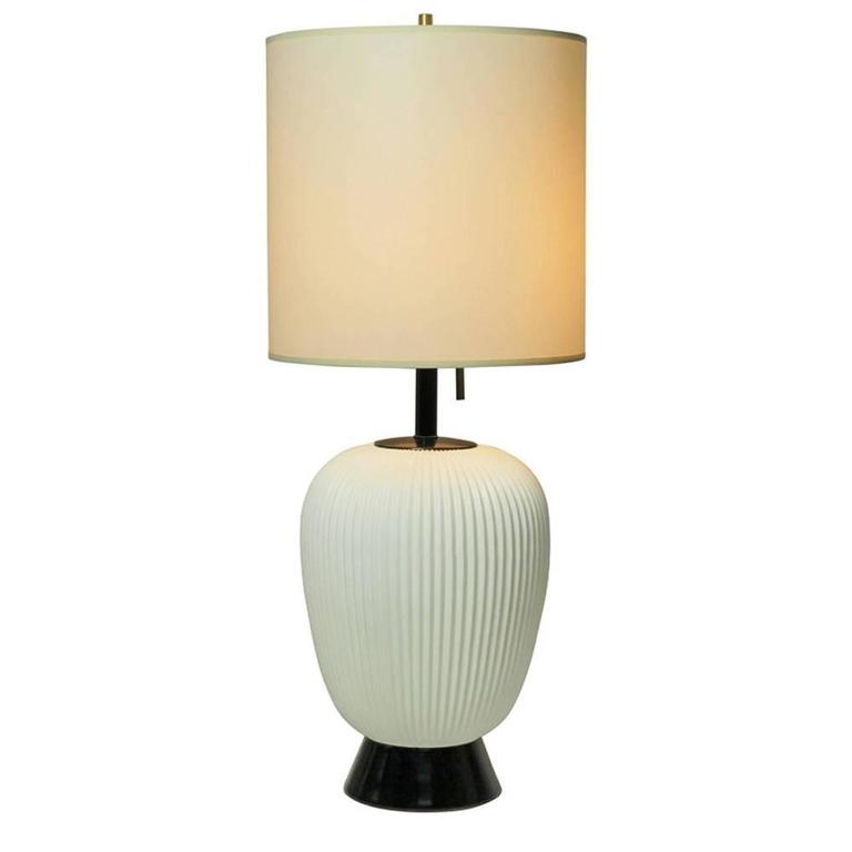 Gerald Thurston Table Lamp For Lightolier In White Porcelain Usa Gerald Thurston Table Lamp For Lightolier In White Porcelain Usa 1950s