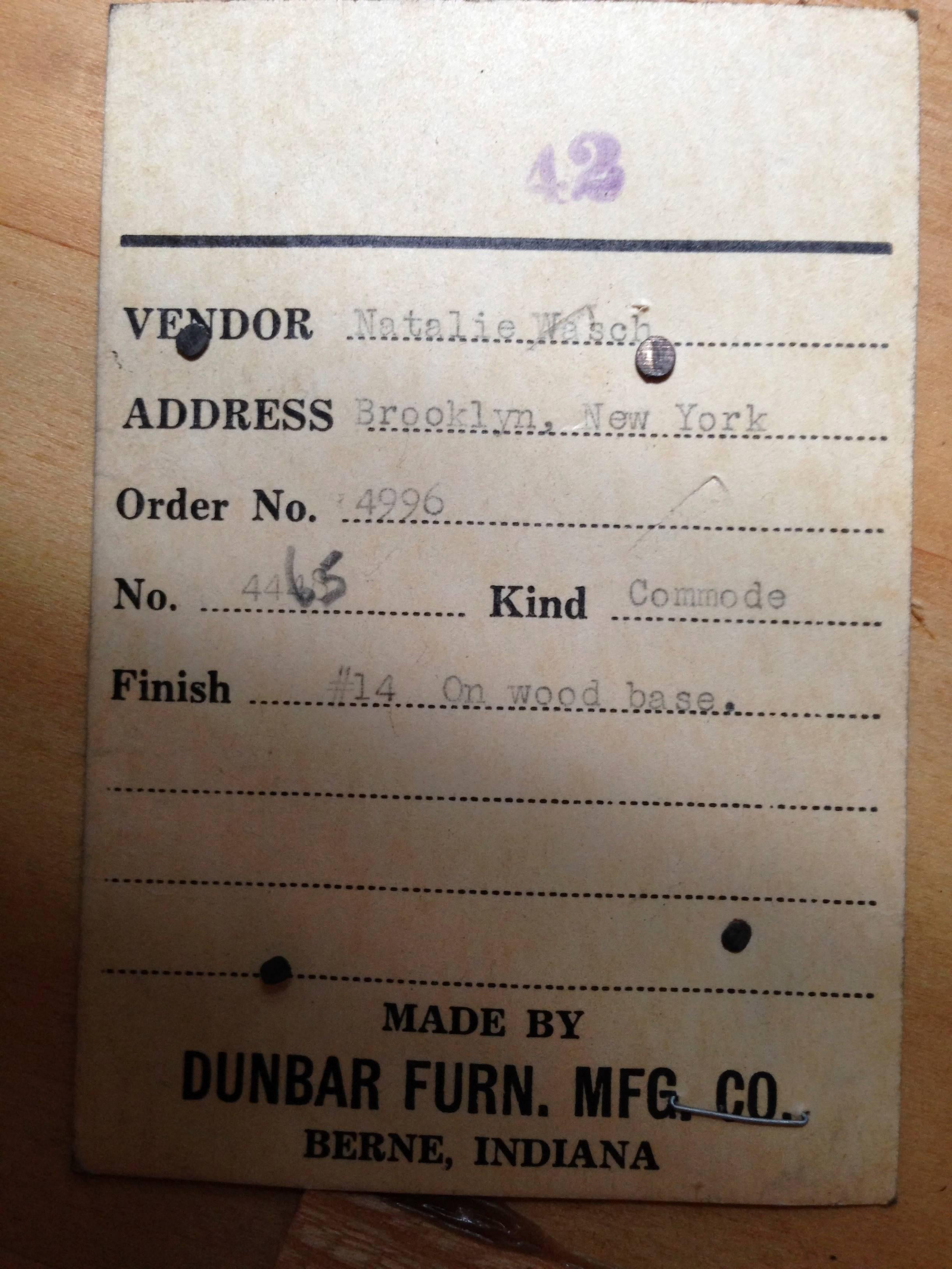Dunbar Cabinet Mahogany Woven Nickel Three Door Wormley Signed USA 1950's 2