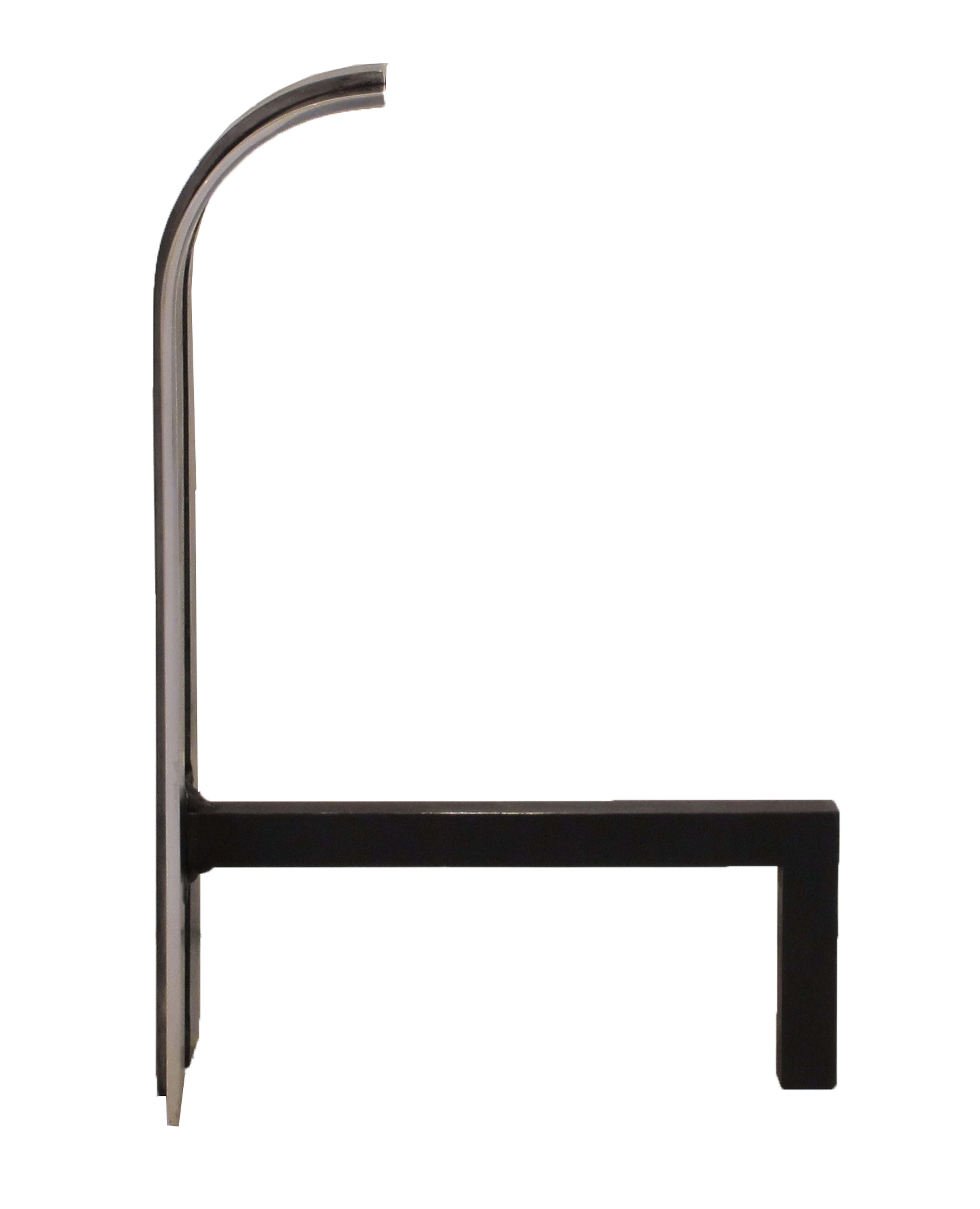 American Andirons by Danny Alessandro in Polished Nickel and Matte Black