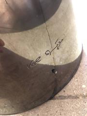 Karl Springer "Sculpture Tables" in Gunmetal Signed