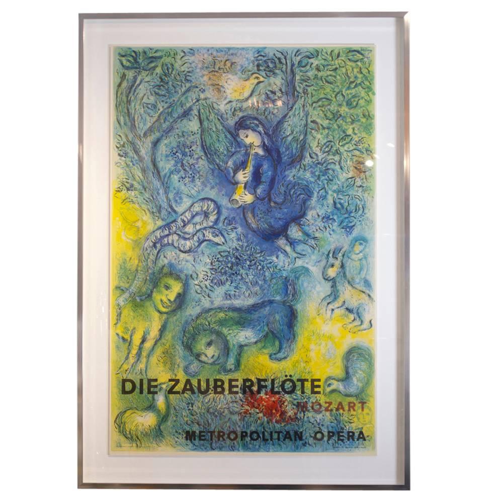 After Chagall Metropolitan Opera Lithograph Die Zauberflote Mozart France 1960's
