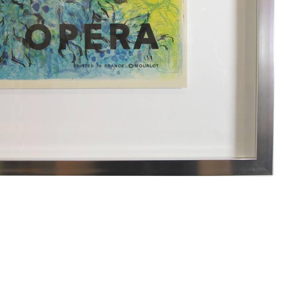 French After Chagall Metropolitan Opera Lithograph Die Zauberflote Mozart France 1960's