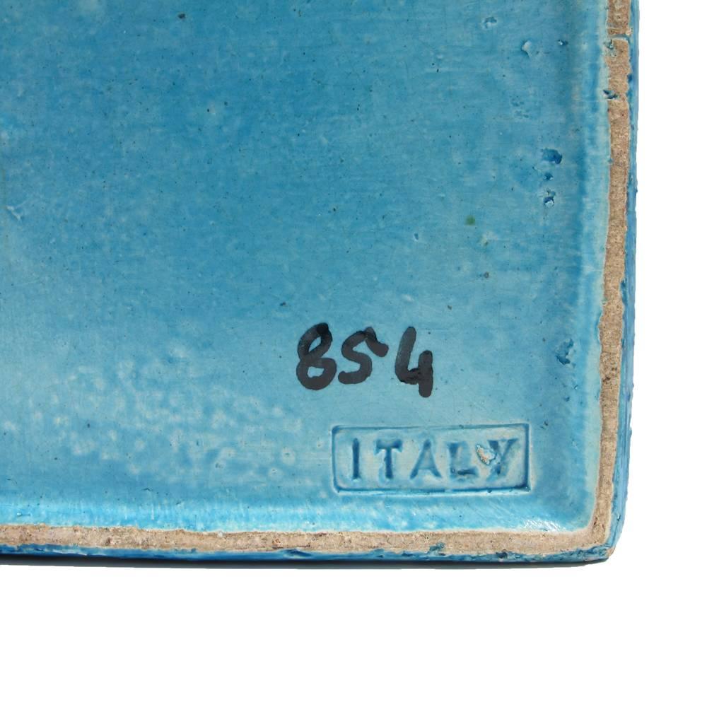 Aldo Londi Bitossi Ceramic Lidded Box Gold and Rimini Blue, Italy, 1960s 1